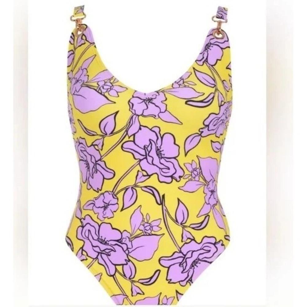 Gabi Fresh Swimsuits for All One Piece Womens 14 D/DD Floral Resort Tropical New